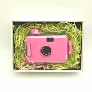 Dark Pink Manufacturer's Disposable Instant Waterproof Camera Children's Fool Retro Film Camera Gift Box