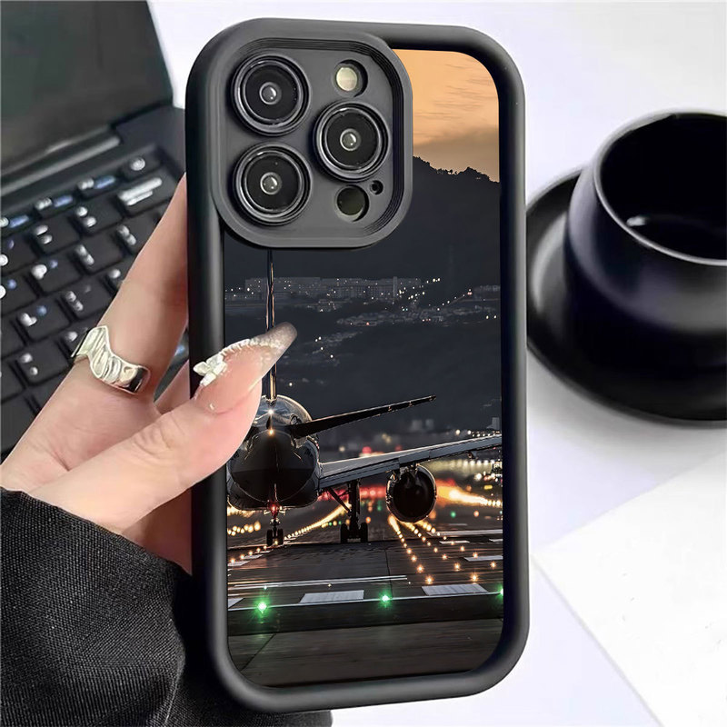 Safe Landing Ladder Black New Groove Suitable for Iphone/15/16/17Promax Mobile Phone Case Protection
