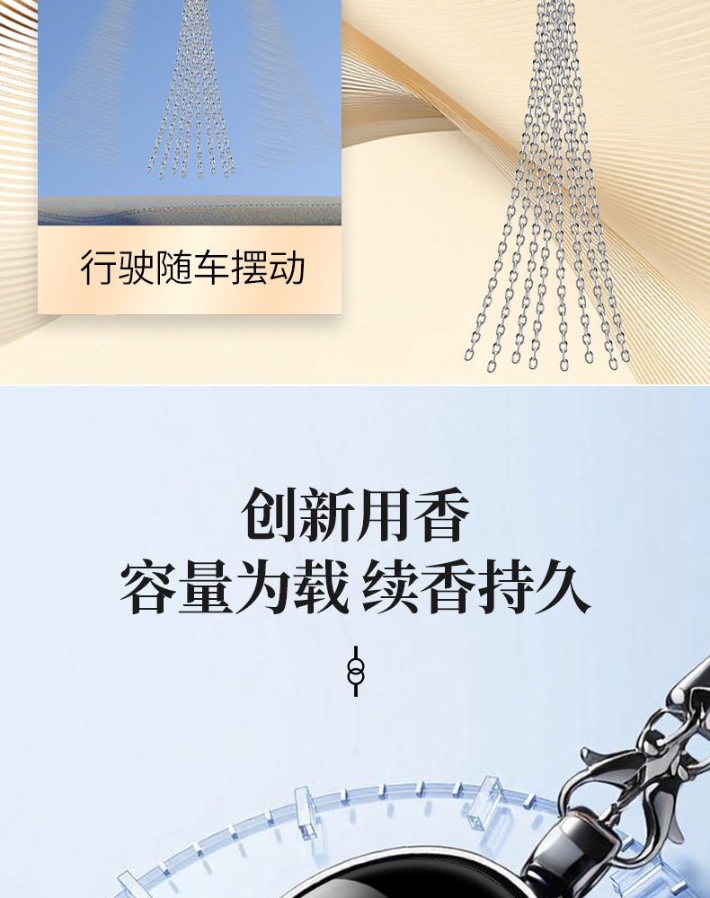 Specially Designed for Foreign Trade, Car Fragrance Perfume, Car Interior Hanging Ornament, Long-Lasting Light Fragrance for Car Interior, High-End Pendant Decoration