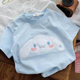 2026新品女童短袖T恤夏季中小童装美乐蒂玉桂狗库洛米卡通上衣