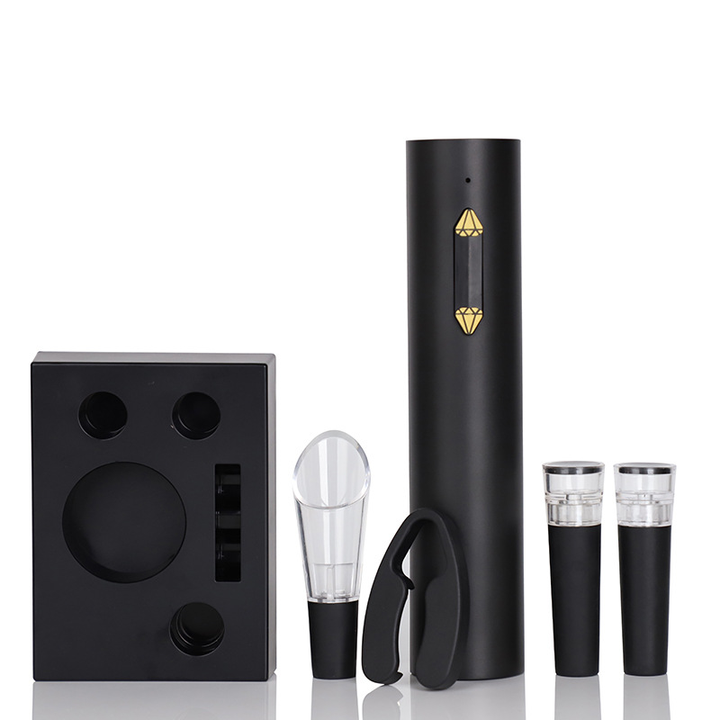 WG39- C005R Juego de seis piezas de abridor de botellas recargable con base