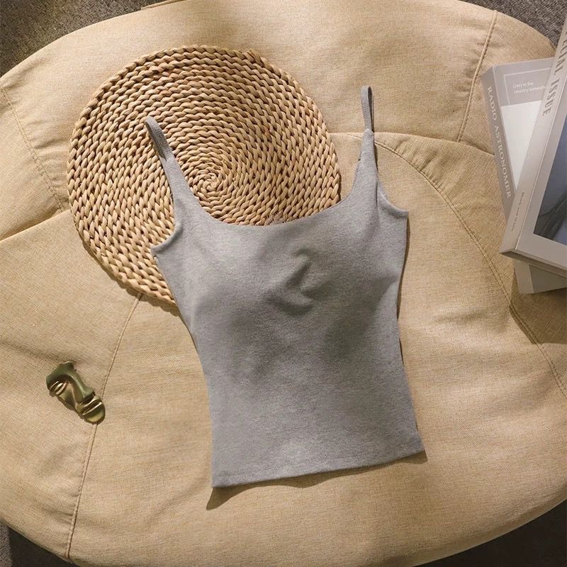 New American Style Lace Stitching Backless Sling with Chest Pad with Fixed Cup Chest Pad Slim Fit Top Women's Underwear
