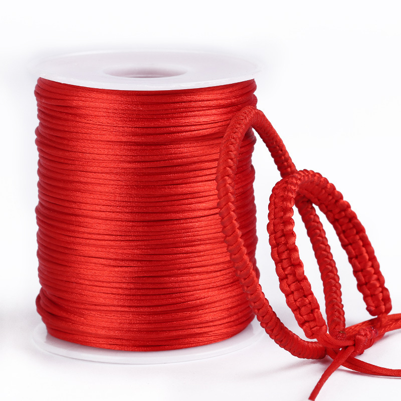 Chinese knot No. 5 No. 6 No. 7 line handmade braided rope color red line bracelet slippers bracelet string accessories material
