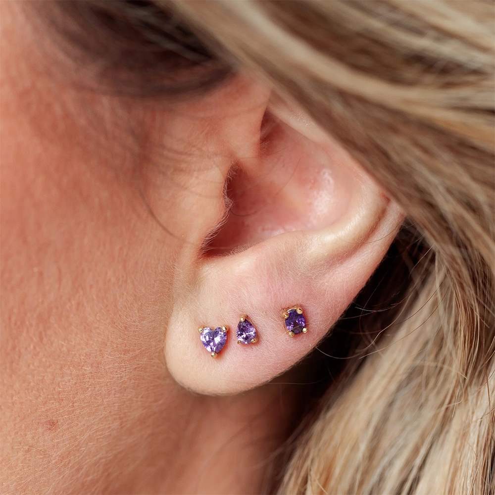 3g Weight Zircon Inlay Material Ear Studs Classification 3 Pieces Set Quantity Daily Occasion 925 Sterling Silver Material Geometric Pattern Women's Gender Plating, Inlay Design Simple Style Style 3 Pieces Set 925 Sterling Silver Zircon Geometric Ear Studs 21