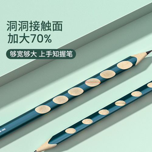 Cat Prince hb hole pens 16 pieces, thick pencils for primary school students, triangle hole pencil set wholesale