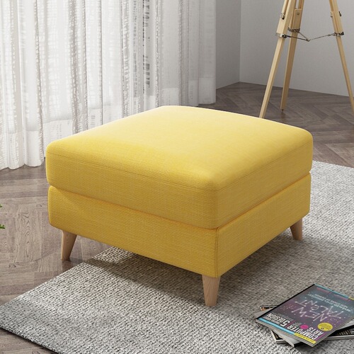 Fabric sofa footrest living room technology cloth imperial concubine footrest solid wood Nordic shoe changing stool collapsed single footrest
