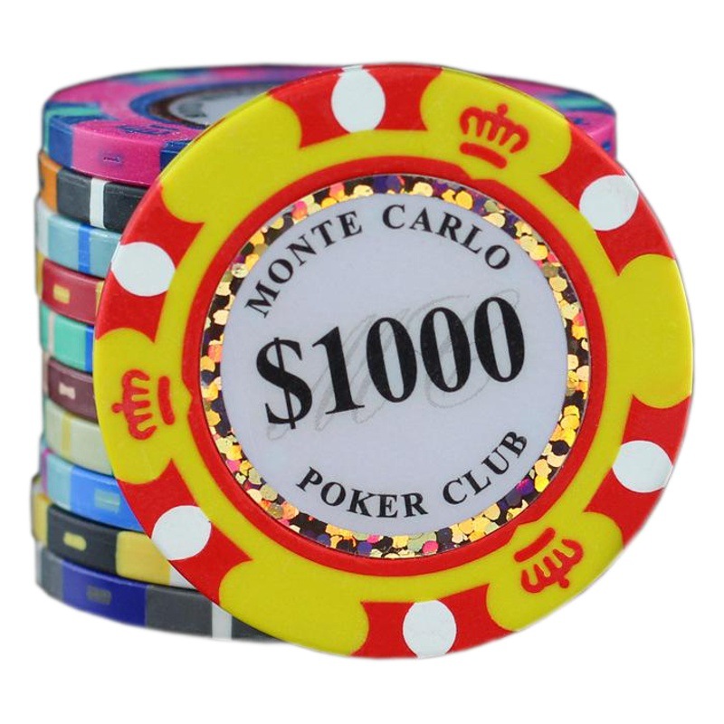 Three-color Crown Golden edge chips 14g clay chips with large iron content contact customer service