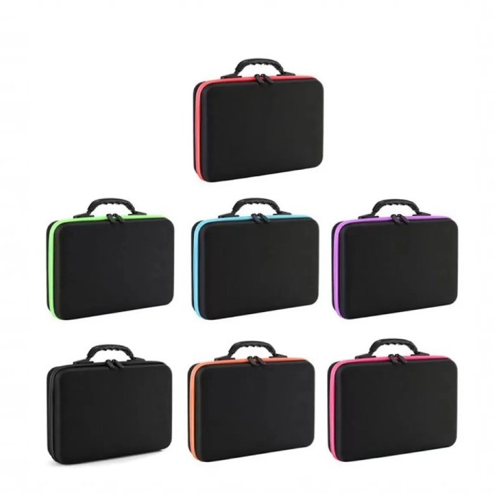 Liyang fábrica EVA bolsa de almacenamiento de botellas de aceite esencial caja de almacenamiento portátil 60 rejilla 15ml/10ml bolsa de almacenamiento de aceite esencial