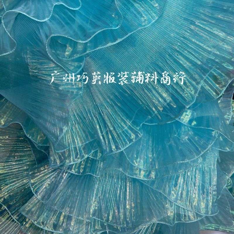Spot 15cm Symphony organza pliegues degradados sirena tridimensional ropa falda accesorios hoja de loto encaje