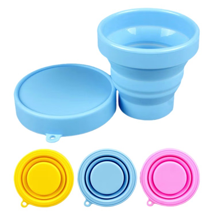 Al aire libre de viaje plegable taza de agua de silicona enjuague bucal taza retráctil de viaje mini taza de agua portátil comprimido taza plegable