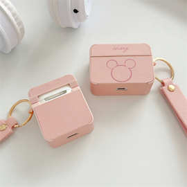 贴皮适用米奇Airpods2新3代苹果Pro2蓝牙耳机保护套防摔TPU硬壳