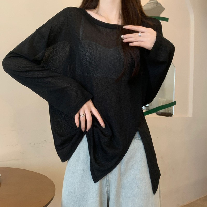 2025韩系风日韩休闲粘胶薄款宽松型女式防晒衣防晒服罩衫夏季必备