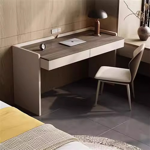 High-End Italian Minimalist Desk, Light Luxury, Modern Bedroom, Home Small Apartment, Solid Wood Computer Desk and Dressing Table Integrated High-End Italian Minimalist Desk, Light Luxury, Modern Bedroom, Home Small Apartment, Solid Wood Computer Desk and Dressing Table Integrated