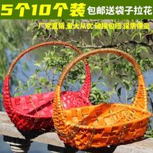 水果篮藤编节日礼品篮手提篮果篮竹篮花篮送礼鸡蛋篮采摘篮超市篮