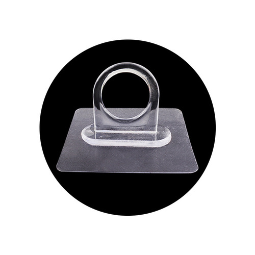 Hooked Shower Gel Shampoo Curtain Rod Round Hole Hanging Rack Multi-Functional Adhesive Hook Wall-Mounted Punch-Free Hanging Wholesale