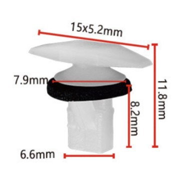 Aplicable a la tira de sellado HONDA CIVIC hebilla fija F102 OE:91530-ST5-003