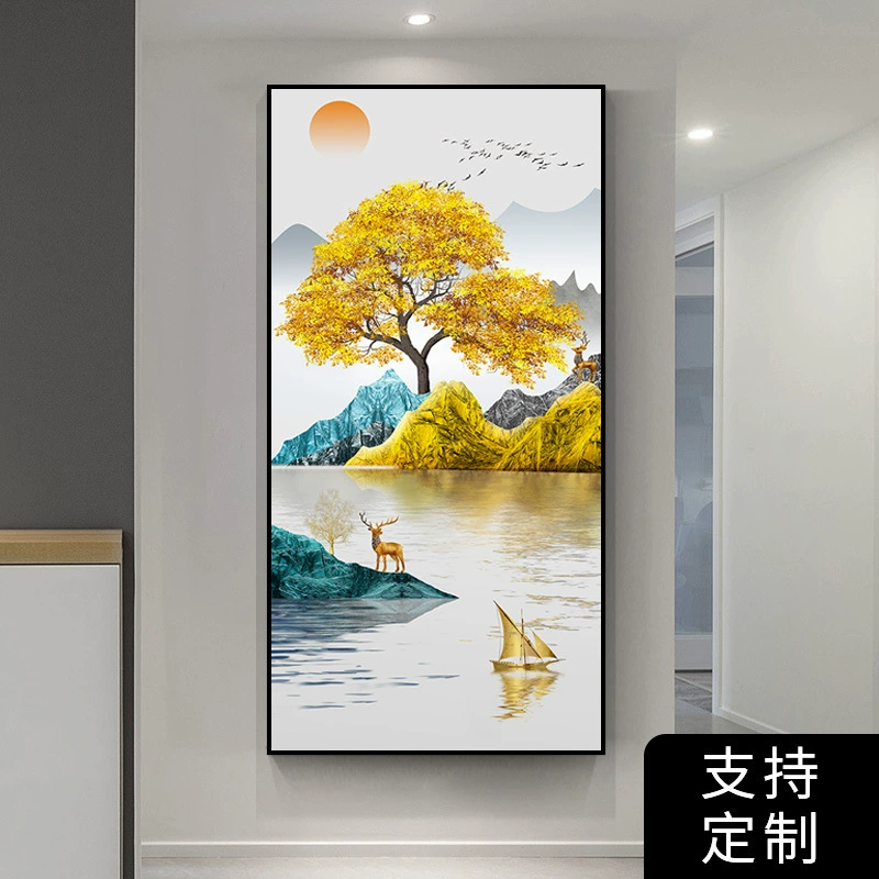 Self-adhesive modern three dimensional stickers on wall, light luxury style, 3D