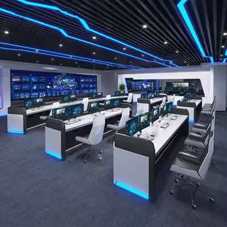 指挥中心工作台 定制安防监控调度台 多联中控室现场指挥调度终端