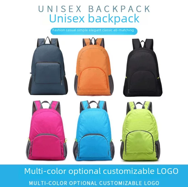Korean version of outdoor multi-functional Travel Leisure folding backpack training class student schoolbag can add logo printing