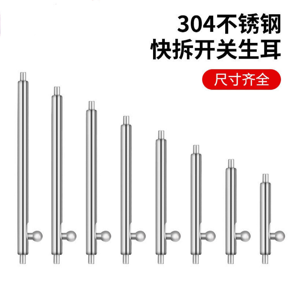 Watch Accessories Quick Release Switch Ear Smart Watch Strap Movable Pull Rod Stainless Steel 304 Lug Spring Pin