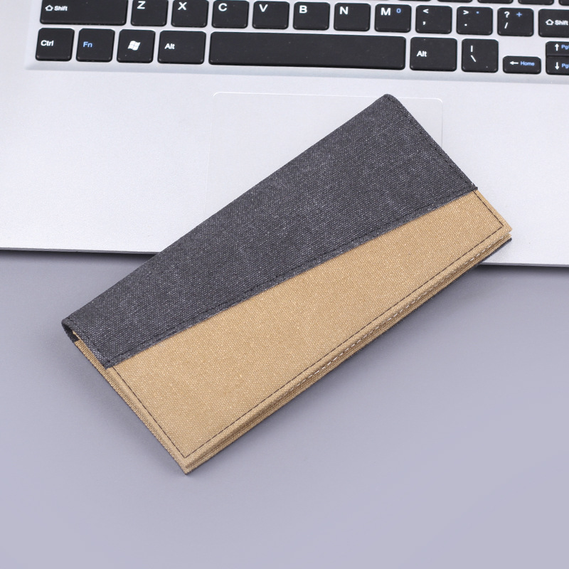 Cartera larga para hombres, traje de lona, bolsa de tarjetas, cartera de hombre, cartera de denim, bolsa de tela para hombres