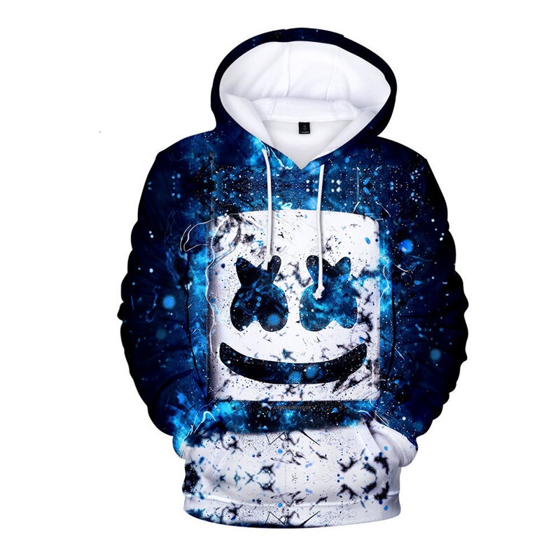Cross-border new model: Cotton Candy Fortress spring and autumn new fashion casual 3D digital print hooded sweatshirt