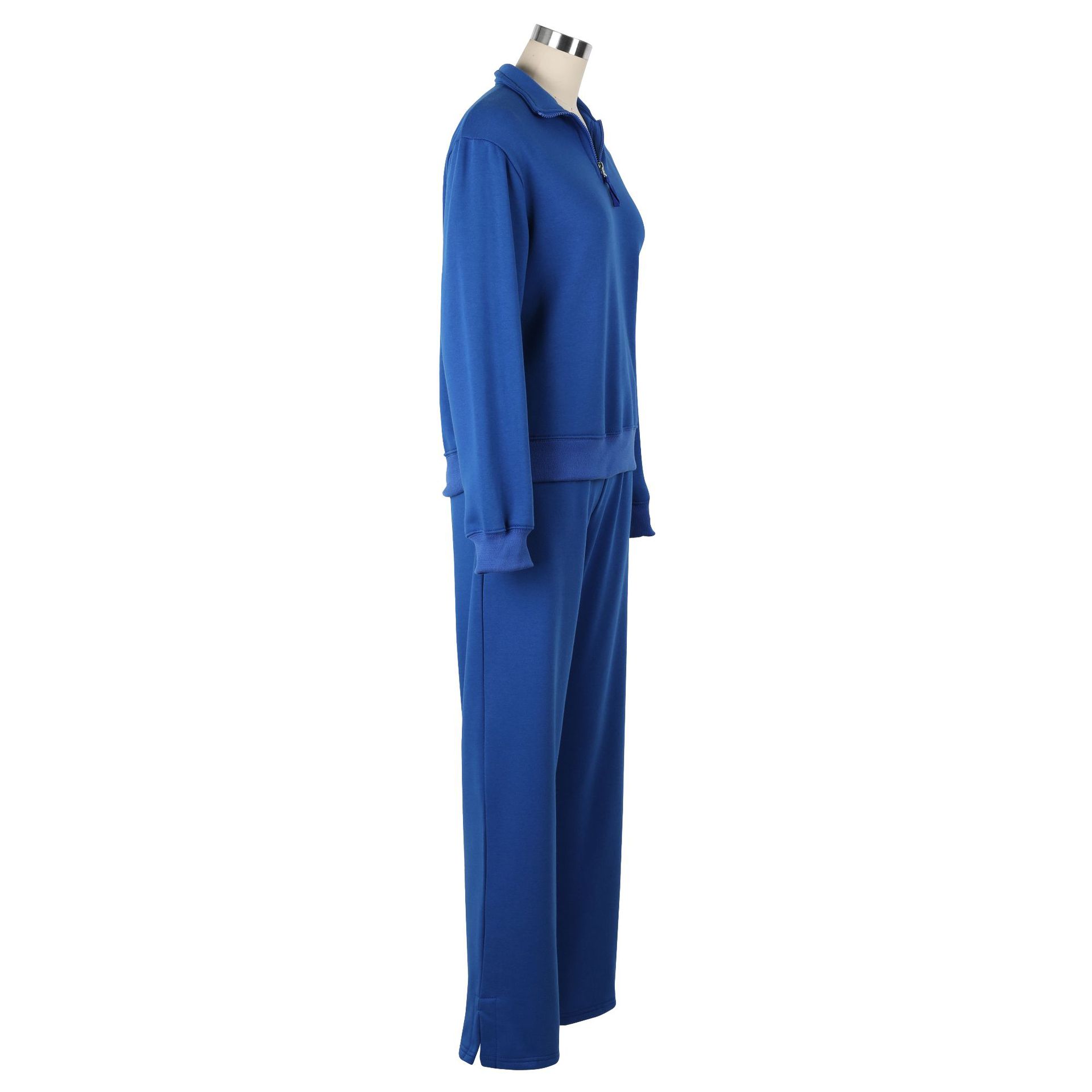 Women Clothing Sweater Two Piece Suit Velvet Thickened Sportswear Loose Winter