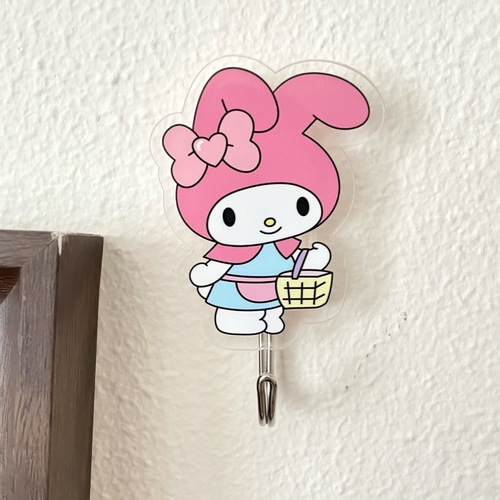 Door Hook Cartoon Student Yiwu Small Commodity Bathroom Hook Cute Acrylic Invisible Hook No Drilling