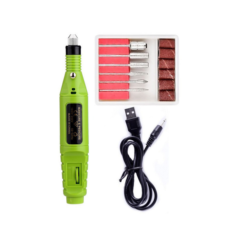 Máquina de pulido de uñas portátil USB tipo pluma herramienta de uñas eléctrica removedor de esmalte de uñas removedor de piel muerta transfronteriza