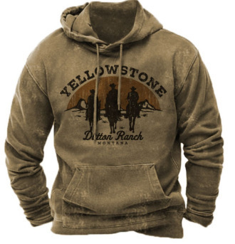 21 primavera y otoño popular suéter transfronterizo europeo y americano tendencia callejera para hombres Viking Myth sudadera con capucha con estampado digital