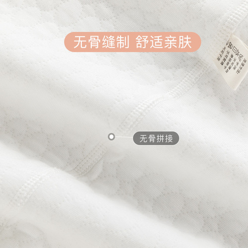 Baby spring and autumn pure cotton three-layer warm jumpsuit newborn crawling suit baby pajamas