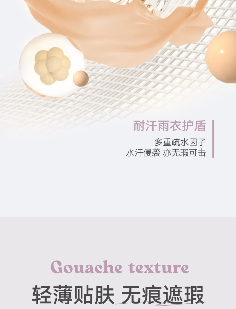 NOVO Moisturizing and Purifying Three-color Concealer covers tattoos, facial spots, acne marks, dark circles, is waterproof and not easy to smudge undefined