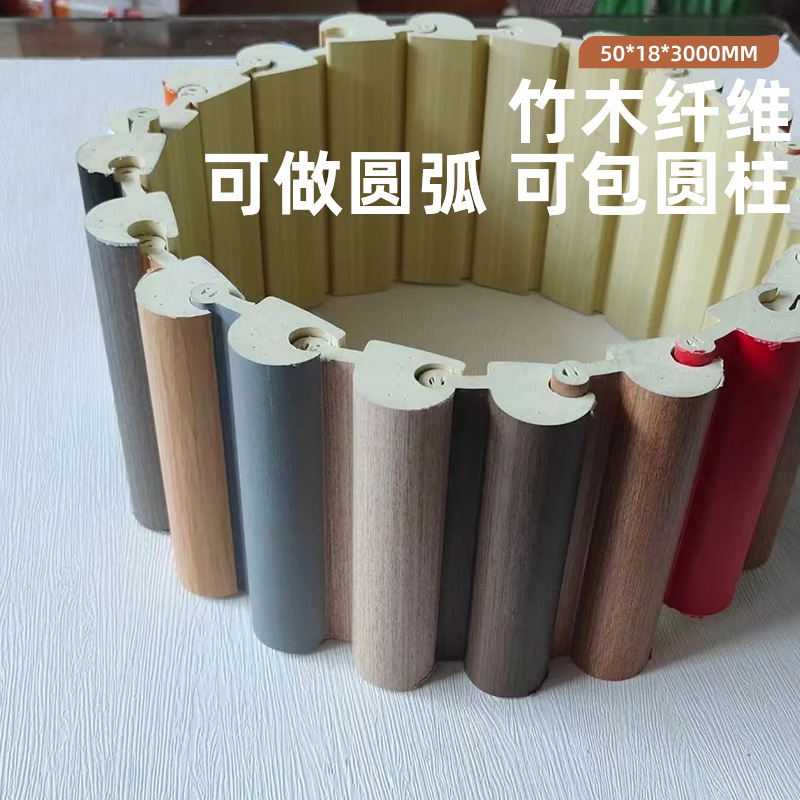 回転グリルプレート竹繊維曲面グリルプレート波板パッケージ円柱装飾プレート無垢材アークグリル|undefined