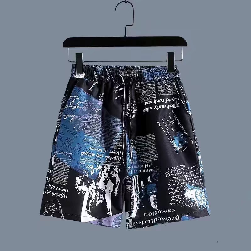 2022 Stylish Summer Casual Shorts for Men, Loose Thin Beach Shorts, Trendy Ice Silk Mid-Length Shorts