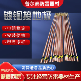 Copper Tube Copper-Clad Steel Grounding Rod Grounding Device Grounding Pole Lightning Protection Conductive Tube Equipment Electrolytic Ion Grounding Pole
