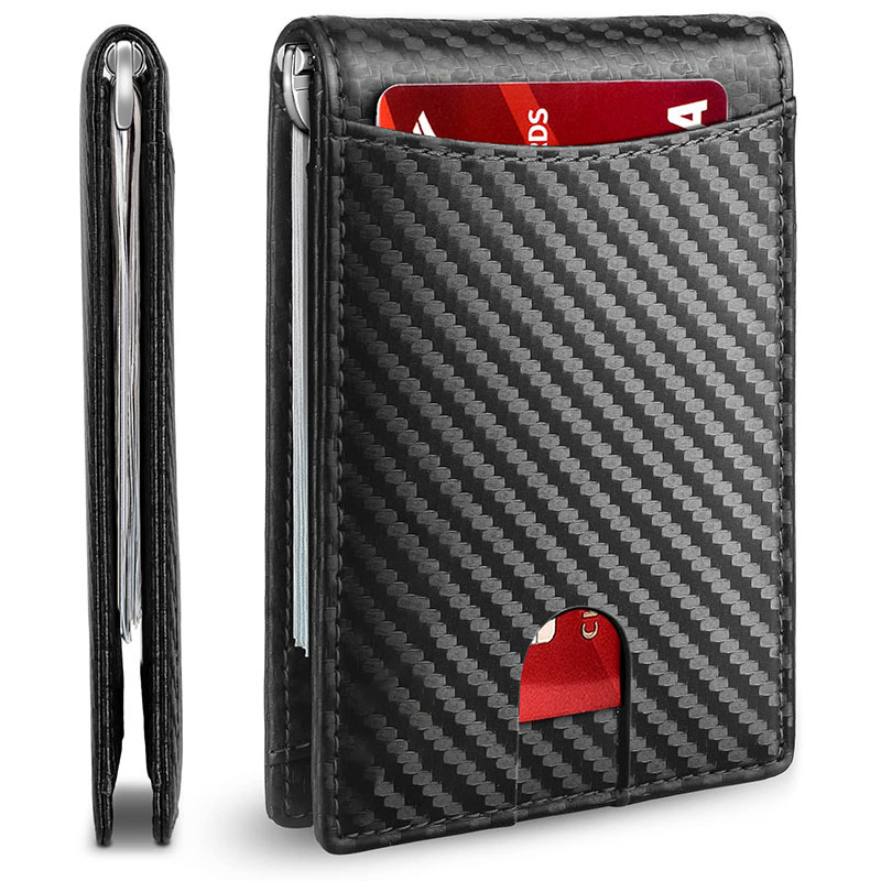 Cartera multifuncional estilo empresarial para hombre de Amazon con múltiples ranuras para tarjetas, tarjetero plegable para billetes, cartera de cuero ultrafina antirrobo