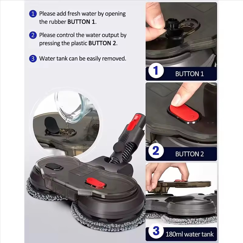 Accesorios de limpieza Dyson V7 / V8 / V10 / V11 Accesorios de trapeador eléctrico de piso