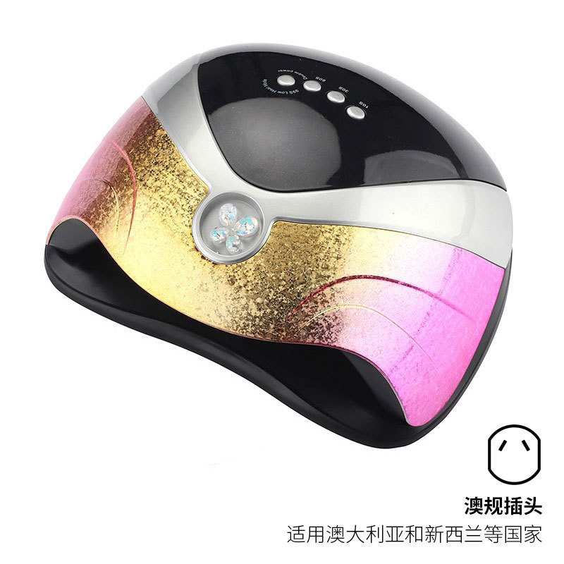 Lámpara de uñas de alta potencia de 168W, lámpara de curado UV con doble fuente de luz, máquina de fototerapia inteligente para salón de uñas, transfronteriza