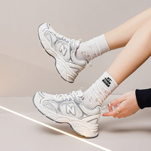 PLUS正品网面春夏2025男鞋女鞋运动休闲鞋情侣款老爹鞋厚底官方新