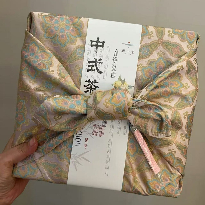 国风端午节中秋粽子包装端午礼品包装布桃花酥盒包裹布便当包袱巾|undefined