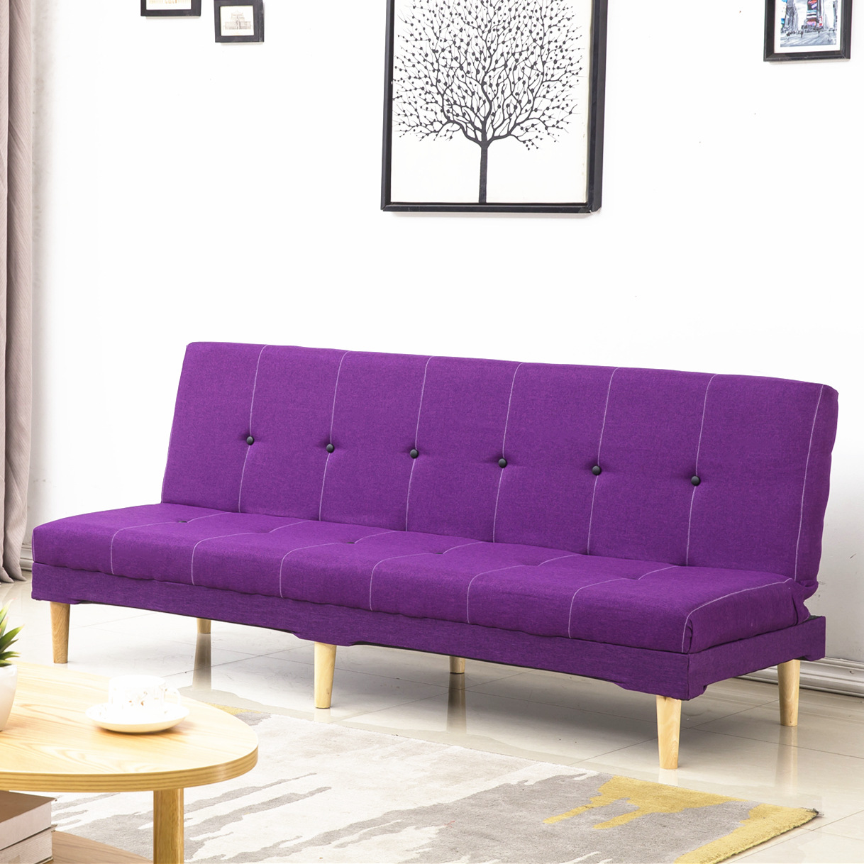 Fábrica directa sofá pequeño tipo simple cama plegable alquiler de alquiler económico esquina sala de estar dormitorio tienda al mediodía