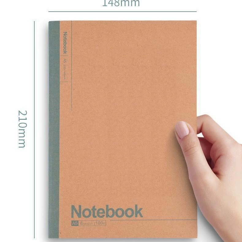 Leather Notebook for Elementary Students, A5 & B5, Multiple Sheet Counts 40–100 sheets