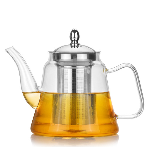 Health-preserving stove-cooked tea glass pot high-temperature-resistant teapot electric ceramic stove heat-resistant cooking pot flower teapot stainless steel filter