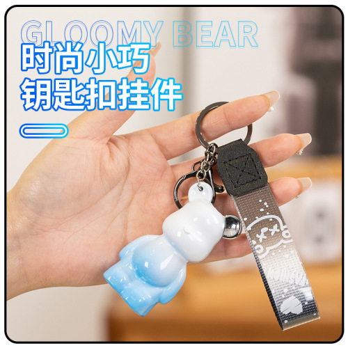 Good-looking violent bear inflatable windproof lighter with keychain for boyfriend manufacturer wholesale
