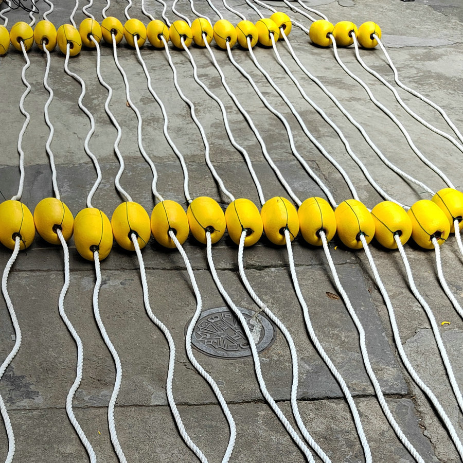 加工定做浮球警界线 海淀浴场玩水安全漂浮带 航道泳道分区隔离带