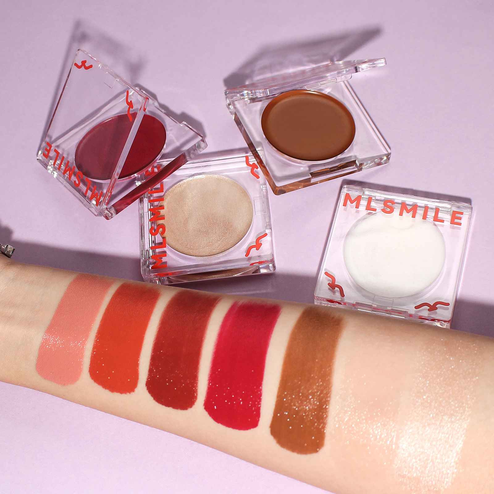 MLSMILE Cross-Border Exclusive Cream Matte Natural Highlight Contour Rouge Easy To Apply Moisturizing Blush Palette_voghion.com