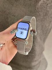 High-end Starlight Color Milan Magnetic Stainless Steel Strap for Apple Watch iWatch 8
