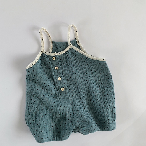 Baby Fashion Outfit~ Girls' Tank Top Bodysuit Summer New Korean Style Personality Baby Harness Trendy Baby Apparel