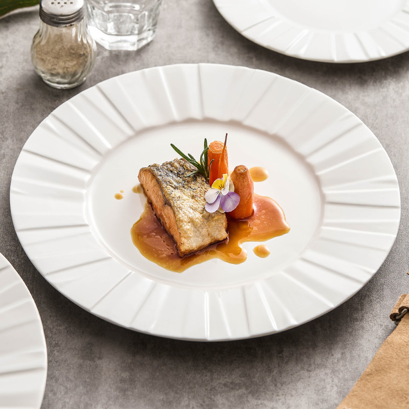 Ceramic Flat Plate Western-style Dinner Plate Steak Plate Creative Origami Artistic Conception Dish Plate Hotel Tableware Plate Household Dish Plate Ceramic Flat Plate Western-style Dinner Plate Steak Plate Creative Origami Artistic Conception Dish Plate Hotel Tableware Plate Household Dish Plate