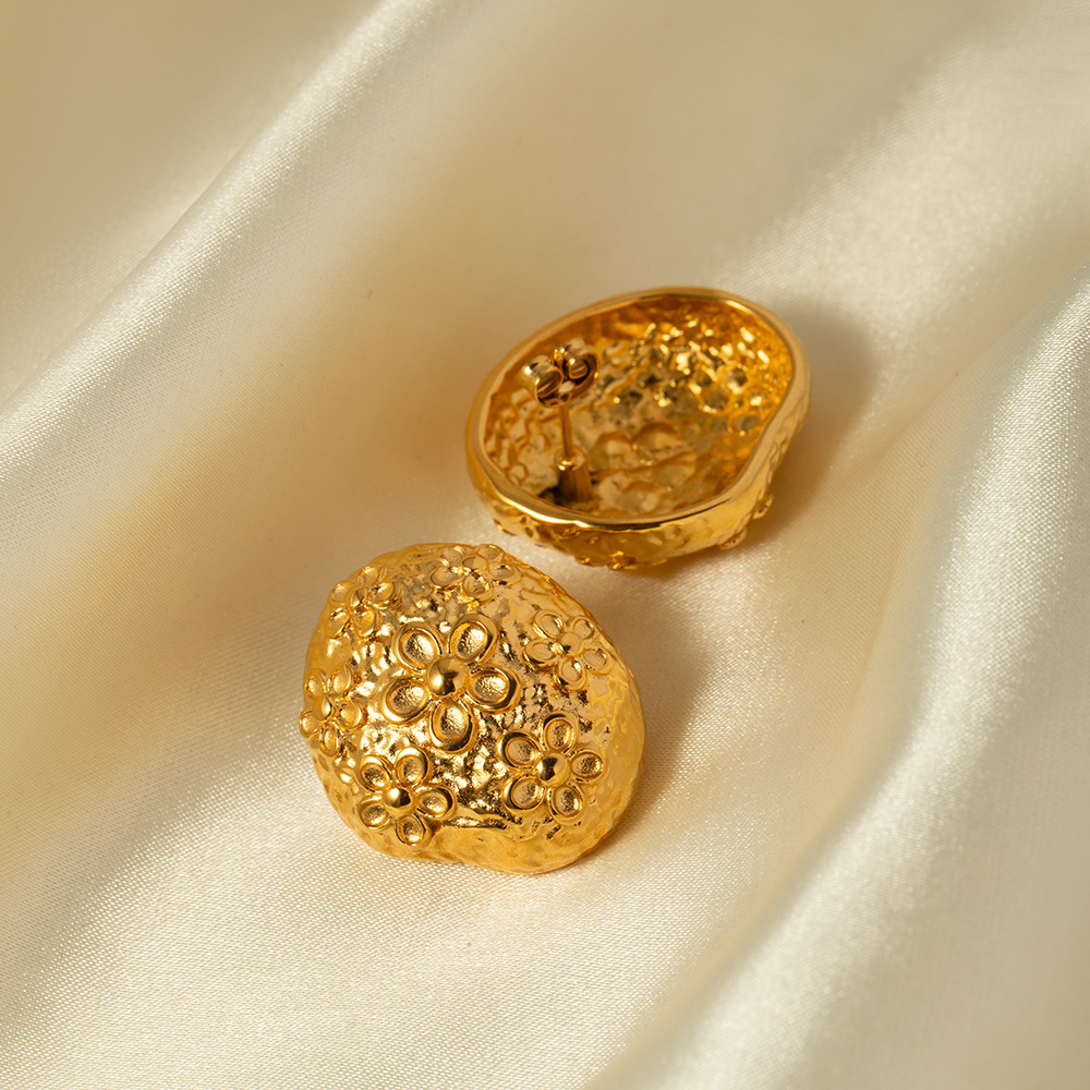 Title 5, Pendientes de flor con diseño de martillo de ac...